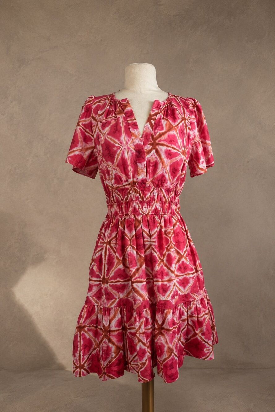 Pink Tie Dye Somerset Mini Dress Size Large